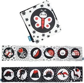 img 1 attached to High Contrast Baby Sensory Toys: KaPing Black and White Baby Book, Early Education Soft Book for Newborns (0-3 Years), Infant Tummy Time Toys