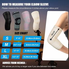 img 3 attached to NEENCA [2 Pack] Professional Elbow Brace, Compression Elbow Sleeves. Medical Elbow Support For Tendonitis,Tennis Or Golf Elbow. Arm Support Sleeves For Sports Protection And Pain Relief - Pair Wrap