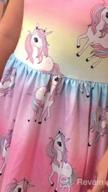 img 1 attached to Girls' Casual Hawaiian Clothing: Rainbow Unicorn Dresses review by Steve Linquist