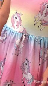 img 5 attached to Girls' Casual Hawaiian Clothing: Rainbow Unicorn Dresses