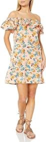 img 4 attached to Tropical Hawaiian Print Off-Shoulder Dresses for Women by 28 Palms