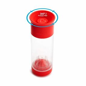 img 1 attached to Red Munchkin 20Oz Miracle 360 Water Bottle With Fruit Infuser