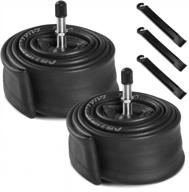 24" bicycle tubes 2-pack - 24x1.75/1.95/2.125 tr4a-33l standard valve compatible with mountain bike tire tubes logo