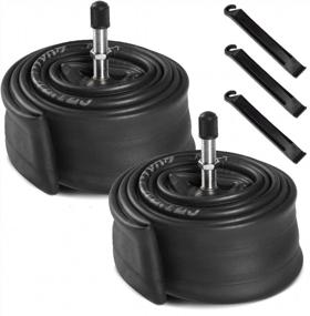img 4 attached to 24" Bicycle Tubes 2-Pack - 24X1.75/1.95/2.125 TR4A-33L Standard Valve Compatible With Mountain Bike Tire Tubes