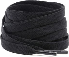 img 4 attached to Upgrade Your Shoes With DELELE 5/16" Flat Shoelaces For Athletic Sneakers And Boots