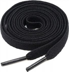 img 3 attached to Upgrade Your Shoes With DELELE 5/16" Flat Shoelaces For Athletic Sneakers And Boots