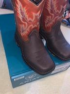 img 1 attached to Ariat Youth Workhog Wide Square Toe Western Cowboy Boot review by Marco Huff