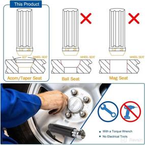 img 2 attached to 🔩 GAsupply 1/2-20 Lug Nuts, 2-Inch Tall Closed End Acorn Tuner Long Lug Nuts - Pack of 20 with Spline Lug Key