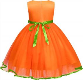 img 2 attached to Костюм на Хэллоуин для маленьких девочек Pumpkin Boo Ghost: платье принцессы для костюмированной вечеринки с фатиновым платьем для дня рождения и страшным платьем