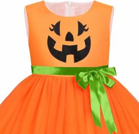 img 1 attached to Костюм на Хэллоуин для маленьких девочек Pumpkin Boo Ghost: платье принцессы для костюмированной вечеринки с фатиновым платьем для дня рождения и страшным платьем