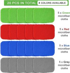 img 1 attached to 🧽 20-pack of Car Care Microfiber Cloths: Windshield Cleaner Kit with Reusable Pads for Auto Windshield Cleaning Tool, Glass Cleaner Wiper, Interior Car Window Cleaner, and Washing Bonnets