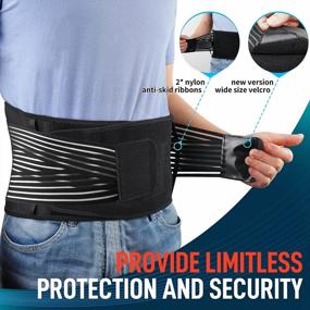 img 2 attached to FEATOL Breathable Back Brace For Lower Back Pain Relief In Women & Men - Herniated Disc, Sciatica, And Scoliosis Support Belt (M)