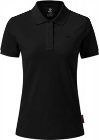 img 4 attached to Женская футболка-поло MoFiz Outdoor Sports с коротким рукавом Wicking Polo Black L