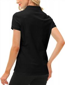 img 1 attached to Женская футболка-поло MoFiz Outdoor Sports с коротким рукавом Wicking Polo Black L
