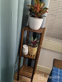 img 8 attached to Indoor Outdoor Bamboo Plant Stand Rack With 2 Tiers - Multiple Flower Pot Holder Shelf For Patio Garden - Perfect Planter Display Shelving Unit