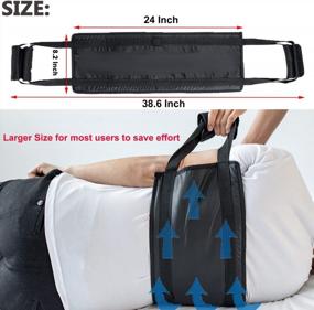 img 2 attached to 24-Inch FunCee Nursing Sling With 4 Handles, Back Lifting Aid, Bed Assist Gait Belt Strap, Patient Care For Elderly And Senior Injury Recovery, Handicapped - Padded Bed Transfer Sling