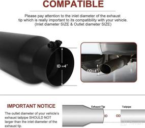 img 1 attached to Jinsanity Performance Universal Stainless Tailpipe Replacement Parts : Exhaust & Emissions