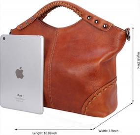 img 1 attached to Women'S Vintage Leather Shoulder Bag: Crossbody Satchel Purse For Stylish Fashion And Functionality