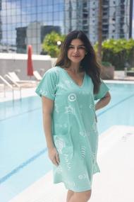 img 1 attached to Stylish And Comfortable INGEAR Cotton Tee Dress - Perfect Beach Summer Shift Dress And Cover-Up