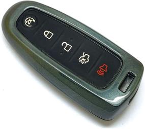 img 2 attached to Lincoln Ford 5 Button Smart Key Case Shell Protector Jacket - Gray