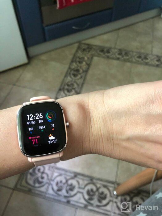 img 1 attached to Amazfit GTS 2 Mini: GPS Smart Watch and Fitness Tracker with Alexa, 14-Day Battery Life, 70+ Sports Modes, and More review by Bao Ha ᠌