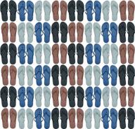 👣 large assortment of colorful flip flops - wholesale pack with 48 pairs for men, women, and kids - ideal for weddings, beach, pool parties - bulk slippers logo