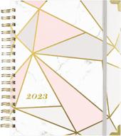 stay organized & productive with the 2023 weekly & monthly planner - tabbed, thick paper, back pocket, and gift box included! logo
