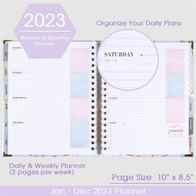 img 1 attached to Stay Organized & Productive With The 2023 Weekly & Monthly Planner - Tabbed, Thick Paper, Back Pocket, And Gift Box Included!