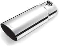 gibson 500379 exhaust tip in polished stainless steel logo