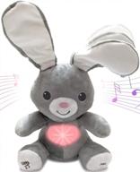 bundaloo peek-a-boo bunny animated musical plush toy - moving floppy ears & glowing heart - plays peek-a-boo & sing do your ears hang low - interactive grey singing stuffed bunny for boys & girls logo