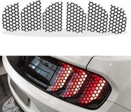 🚗 car rear tail light lamp stickers | honeycomb design | carbon fiber style black | 2015-2017 mustang | waterproof vinyl decal | exterior accessories логотип