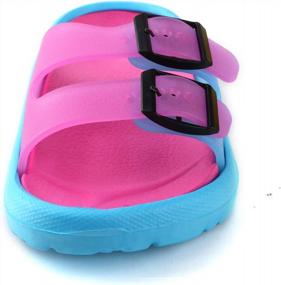 img 3 attached to Kids' Lightweight Slide Sandals By LONSOEN - Perfect For Beach, Pool, Bath, And More - Toddler/Little Kid Water Shoes And Slippers