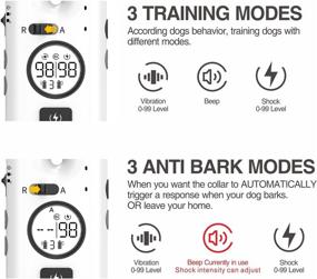 img 2 attached to 🐶 Dobe Dog Bark Collar - Waterproof 2 in 1 Training Collar with Shock Vibration Beep, Remote Control Anti-Bark for Small Medium Large Dogs (2600ft)