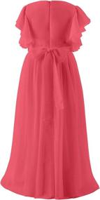 img 3 attached to 👗 Carat Chiffon Flutter Sleeves Dresses: Gorgeous Girls' Clothing for All Occasions