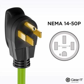img 3 attached to 30 Ft GearIT Extension Cord With 4-Prong 250-Volt Connection For RV And EV, Compatible With Tesla Model 3/S/X/Y - NEMA 14-50P To 14-50R, 6/3, 8/1 STW AWG Gauge Outdoor Auto Power Cord