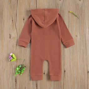 img 2 attached to Kuriozud'S Cozy Waffle Hoodie Romper For Your Precious Newborn