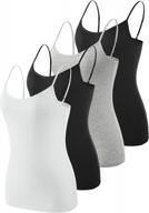 women's solid camisole tank top with adjustable spaghetti straps - vislivin logo
