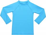 protect your little girl from harmful uv rays with a upf 50+ long sleeve rashguard for swimming, beach & pool fun logo