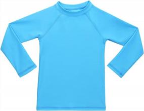 img 4 attached to Protect Your Little Girl From Harmful UV Rays With A UPF 50+ Long Sleeve Rashguard For Swimming, Beach & Pool Fun