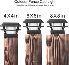 img 3 attached to Illuminate Your Outdoors With Bright 20 Lumen LED Metal Solar Post Lights - Perfect For Fence, Patio, Deck And Walkway Decoration (2 Pack)