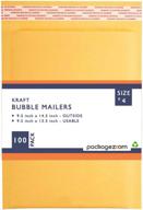 100 пакетов 9,5 x 14,5 kraft bubble mailer с мягкими конвертами - packagezoom #4 транспортировочные конверты логотип