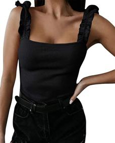 img 4 attached to 👗 Womens Stretchy Bodysuit Jumpsuits: Elevate Your Style with Imysty Women's Clothing
