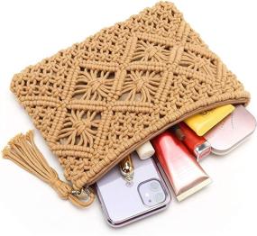 img 1 attached to Shoulder Clutch Hand Woven Crossbody Envelope Women's Handbags & Wallets ~ Clutches & Evening Bags