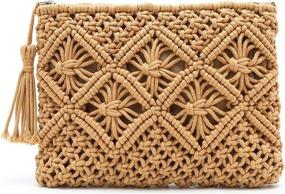 img 4 attached to Shoulder Clutch Hand Woven Crossbody Envelope Women's Handbags & Wallets ~ Clutches & Evening Bags