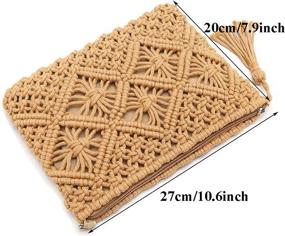 img 3 attached to Shoulder Clutch Hand Woven Crossbody Envelope Women's Handbags & Wallets ~ Clutches & Evening Bags