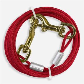 img 3 attached to 🐾 Four Paws Rust-Proof Tie-Out Cable: Medium Weight Vinyl Coated and Reliable for Dogs