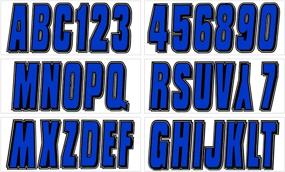 img 3 attached to 🚤 Hardline Products Series 320 Factory Matched 3-Inch Boat & PWC Registration Number Kit in Blue/Black - BLBLK320