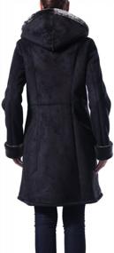 img 1 attached to Сохраняйте тепло в стильном женском прогулочном пальто BGSD Abrienne с капюшоном из искусственной овчины