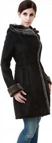 img 2 attached to Stay Warm In Style With BGSD Women'S Abrienne Hooded Faux Shearling Walking Coat