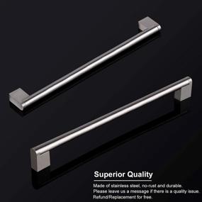 img 3 attached to 50 Pack 10" Stainless Steel Kitchen Drawer Pulls - Brushed Nickel Boss Bar Cabinet Handles